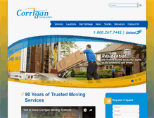 Tablet Screenshot of corriganmoving.com